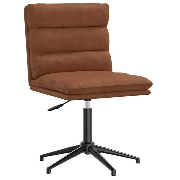 vidaXL Dining Chair Brown Faux leather, plywood, metal Adjustable