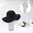 thumbnail image 4 of Soporte de peluca para sombrero, soporte portátil para cabeza de peluca, soporte para peinar peluca, exhibición de cabello , Mujer Negro Yinane Expositor de sombreros con soporte para pelucas, 4 of 7