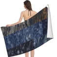 thumbnail image 3 of PHYHOO  Blue Pearl Granite Microfiber Sand Free Beach Towel Oversized Quick Dry Absorbent for Pool Swimming Bathroom Beach Towel 30x60in, 3 of 8