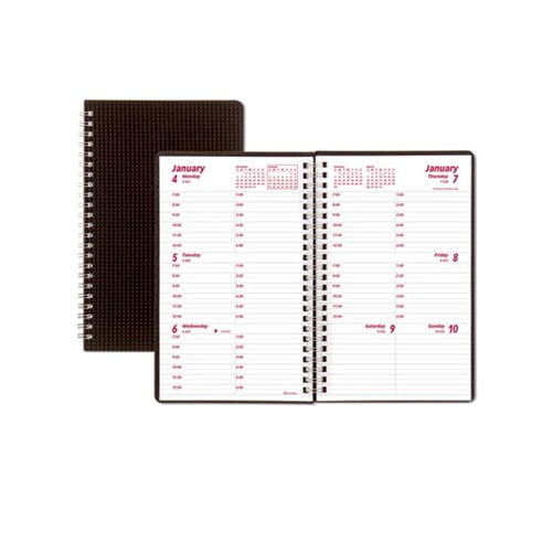 DuraFlex Weekly Planner 8 x 5, Black, 2022 - Walmart.com