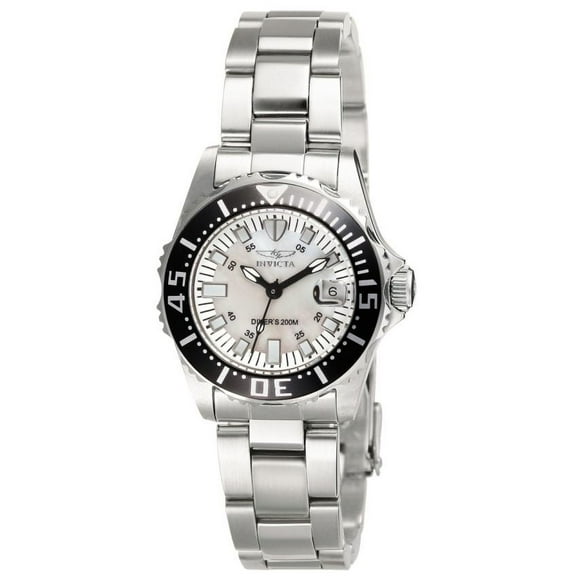 Invicta Women's 2958 Pro Diver Quartz White MOP Dial Stainless Steel Watch