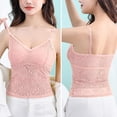 thumbnail image 5 of Womens Camisole Tank Tops qinhaie Women's Lace Camisole with Padded Bra, Adjustable Spaghetti Straps V Neck Crop Top, Soft Breathable Bra Pink Camisoles & Tanks, 5 of 8