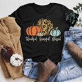 thumbnail image 2 of Odeerbi Clearance Thanksgiving Shirts for Women Trendy Short Sleeve Shirt Casual T-shirt Print Tee Shirt Black, 2 of 5