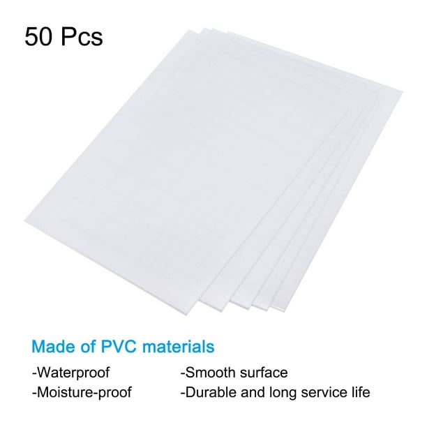 Auto-scellant Pochettes Plastifier Laminage Film Transparente Feuille,  129x91x0.26mm pour Photo, Papier, Menu, Paquet de 50 