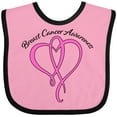 thumbnail image 3 of Inktastic Breast Cancer Awareness with Pink Ribbon Heart Boys or Girls Baby Bib, 3 of 4