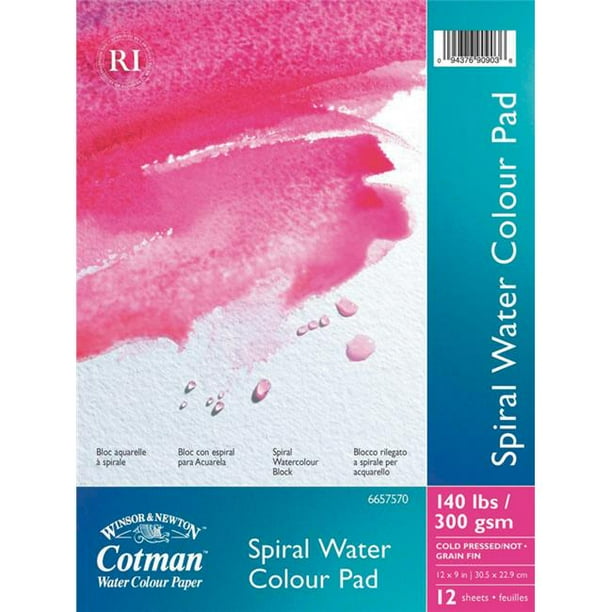 Winsor & Newton 6657574 12 in. x 16 in. Cotman Watercolor Paper Spiral