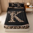 thumbnail image 3 of Erosebridal Brown K Letter Zipper Twin Comforter Sets with Fitted Sheet and 2 Pillowcases for Girls, Bow Bling Crystal Ribbon Zipper Bedding Set, Black Reversible, 4 Pieces, 3 of 7