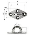 thumbnail image 2 of Wichard Diamond Pad Eye - Round - 98mm Length (3-55/64") - M8 Screw [6646W], 2 of 2