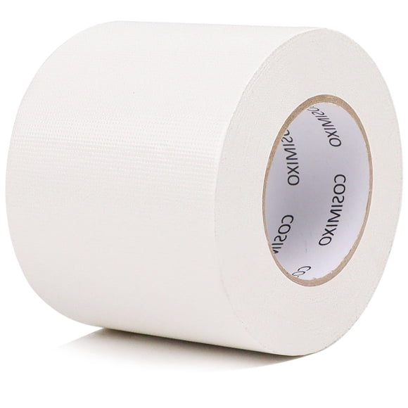 Cinta adhesiva COSIMIXO, blanca, ancha y resistente, 4 cm x 50 m, paquete de 1