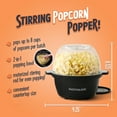 thumbnail image 3 of Nostalgia 2 QT Stainless Steel Stirring Popcorn Popper - Black, 3 of 9