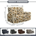 thumbnail image 3 of Xoenoiee Rooster Chicken Sunflower Print Reclining Loveseat Slipcover, Washable 6-Piece Velvet Stretch Sofa Covers, Soft 2 Seat Loveseat Recliner Cover, 3 of 6