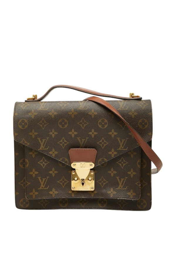 Pre-Owned Louis Vuitton Monogram Monceau Handbag Shoulder Bag 2WAY M51185 Brown Leather Women's...