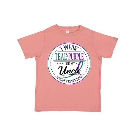 

Inktastic Suicide Prevention- I Wear Teal and Purple for My Uncle Gift Toddler Boy or Toddler Girl T-Shirt