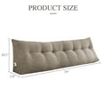 thumbnail image 2 of Lovote Triangular Headboard Pillow with Side Pockets, Bed Rest Reading Pillow, Removable & Washable Cover, Wheat Ear Velvet Texture Daybed Wedge Pillow for King Beds, 2 of 8