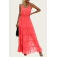 thumbnail image 5 of PRETTYGARDEN Women's Casual Summer Dress Spaghetti Strap Sleeveless High Waist Beach Long Maxi Sun Dresses, 5 of 5