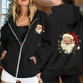thumbnail image 2 of WILLBEST Sudadera para Mujer, Estilo Navideño, con Cremallera, Manga Larga, Bolsillo, Cordón Ajustable y Capucha Mediana, 2 of 8