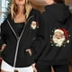 thumbnail image 2 of WILLBEST Sudadera para Mujer, Estilo Navideño, con Cremallera, Manga Larga, Bolsillo, Cordón Ajustable y Capucha Chica​​, 2 of 8
