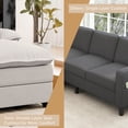 thumbnail image 6 of Walsunny Sectional Sofa couches set Oversized U Shaped Sleeper bed Couch with Double Chaise 4-Seat Cloud Couch for Living Room Home Apartment Light Beige, 6 of 12