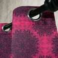 thumbnail image 3 of Ambesonne Floral Grommet Curtain, Baroque Roses Mandala, 50" x 108", Hot Pink Dark Purple, 3 of 6