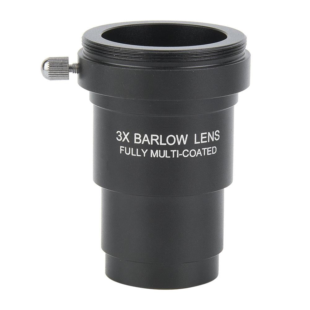 Tebru Barlow Lens, 3x Barlow Lens M42x0.75 Thread Interface for 1.25