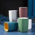 thumbnail image 2 of Plastic Toothbrush Cup Holder Double Layer Thicken Mouthwash Cups for Home Dormitory Bedroom Bathroom Multifunctional Green, 2 of 4