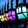 thumbnail image 2 of 4 Pack Outdoor Solar Fence Lights, Solar Led Wall Lights, Waterproof 2 Modes, Warm White and Color Changing for Post, Deck, Step, Stair, Driveway and, 2 of 5