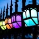 thumbnail image 2 of 4 Pack Outdoor Solar Fence Lights, Solar Led Wall Lights, Waterproof 2 Modes, Warm White and Color Changing for Post, Deck, Step, Stair, Driveway and, 2 of 5