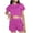 #339-Hot Pink, variant on Censtreet Womens Pajama Sets Short Sleeve Pajamas for Women Sets Soft Lounge Sets Casual Sleepwear PJS