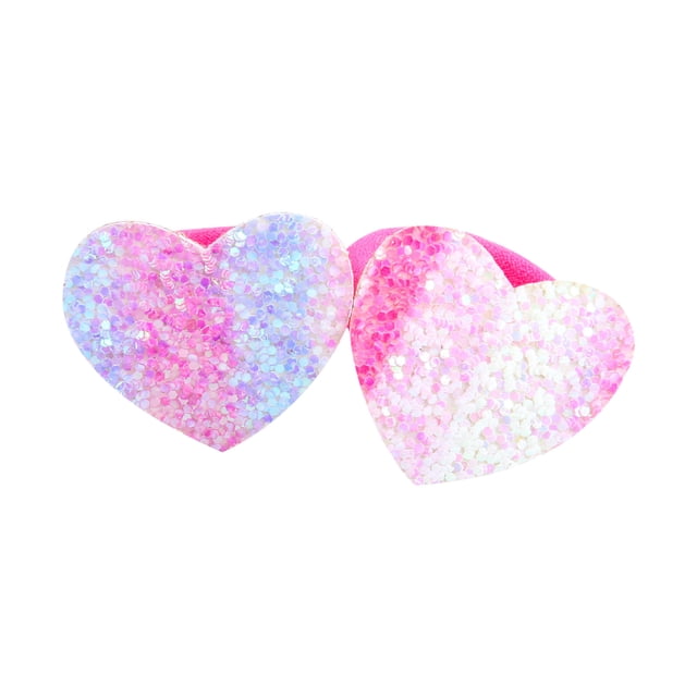 Xihbxyly Girls High Stretch Towel Loop Gradient Five-pointed Star Sequin Rubber Hair Loop for Home