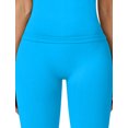thumbnail image 4 of IDOPIP Workout Sets for Women Seamless Scunch Butt Lifting Impact Leggings Longline Strappy Halter Sports Bra Top 2 Piece Gym Active Outfits, 4 of 7