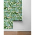 thumbnail image 4 of NextWall  Lily Pond Peel and Stick Wallpaper 20.5 in. W x 18 ft. L - Olive & Sky Blue, 4 of 8