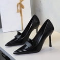 thumbnail image 3 of Women Pointed Toe Stiletto Sexy Pumps 9.5CM Patent Leather Ladies Wedding Shoes for Bride Prom Party, 3 of 6