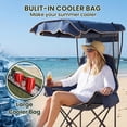 thumbnail image 2 of Slsy Camping Chair with Canopy,Portable Camping Canopy Chair with Ice Bag,Side Pocket and Cup Holder,Folding Beach Lounge Chair for Outdoor Camping, Fishing, Lawn,Tailgates, 2 of 8
