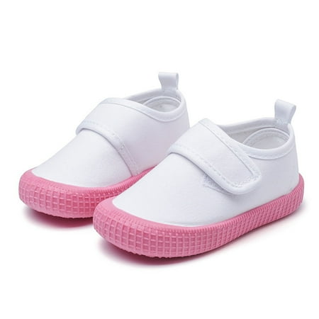 

Linfrsh Baby First Walking Shoes Boys Girls Sneakers Crib Shoes Breathable Lightweight Slip On Shoes Pink 12-18 Months