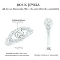 thumbnail image 5 of Rosec Jewels Lab Diamond Engagement Ring - Vintage Inspired Ring - 6 mm - 1 Carat - EF-VS Quality, 18K White Gold, US 9.00, 5 of 8