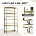 thumbnail image 6 of Ktaxon 5-Tier Wire Shelving Unit, Steel Storage Rack for Garage Office Kitchen Gold, 30" W x 14" D x 60" H, 6 of 9