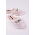 thumbnail image 3 of Pretty You London Women's Dido Diamante Mule Slipper in Cream, 3 of 5