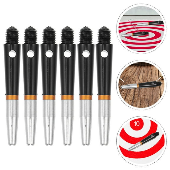 LOLIPPYY 6Pcs Lightweight Aluminum Dart Shafts Replacement Game Supplies with Nylon for Enhanced Durability