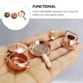 thumbnail image 3 of Phenofice 1 Set Mini Saucepan Golden Alloy Realistic Mini Cookware for Indoor Decor, 3 of 8