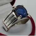 thumbnail image 3 of Natural Unheated and Untreated Sri lankan Blue Sapphire, Neelam Ring for Men and Women, 925 Sterling Silver Handmade Ring, For Her and Him Birhstone Gift, 3 of 3