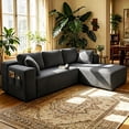 thumbnail image 2 of Cloud Sofa, 105" Couches for Living Room, L-Shaped Modular Sectional, No Assembly Boneless Deep Seat, Gray Corduroy, 2 of 11