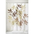 thumbnail image 3 of iDesign Gray/Mint Leaves Fabric Shower Curtain, Standard 72" x 72", iDesign, 3 of 6