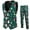 Green, variant on Men's Christmas Print Suit Jacket Trousers Two Piece Party with Tie Funny Novelty Xmas Outfit