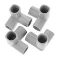 ITSELFER 4pcs Tee Pvc Fittings Pvc Pipe Fitting Tshaped Pipe