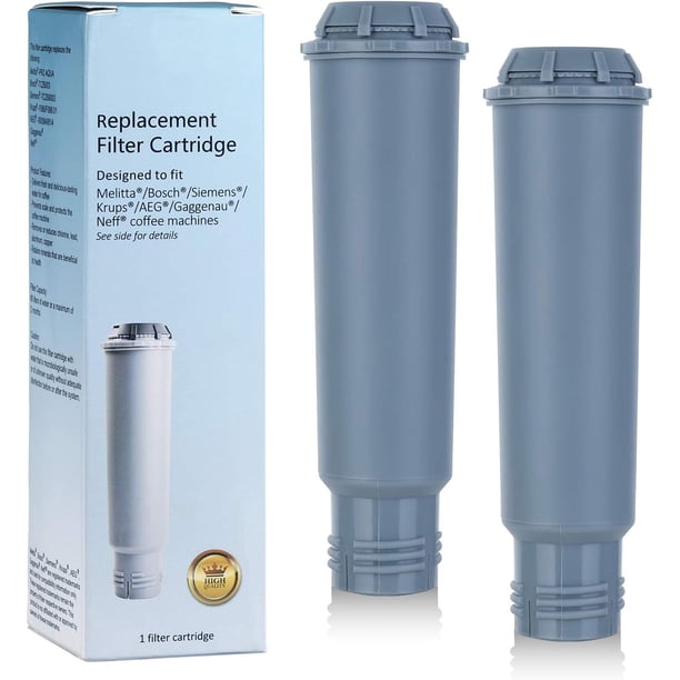 Cartucho de filtro de agua para un espresso con un prensado preciso, sistema de filtración de carbón activado con resina de intercambio iónico que mejora el sabor, para Krups Claris y más