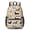 Dachshund and Floral, variant on Dachshund and Floral Beige Pattern 17" School Backpacks for Teens,Waterproof Oxford Fabric,S-Shape Padded Straps for School,Travel,Hiking,Camping
