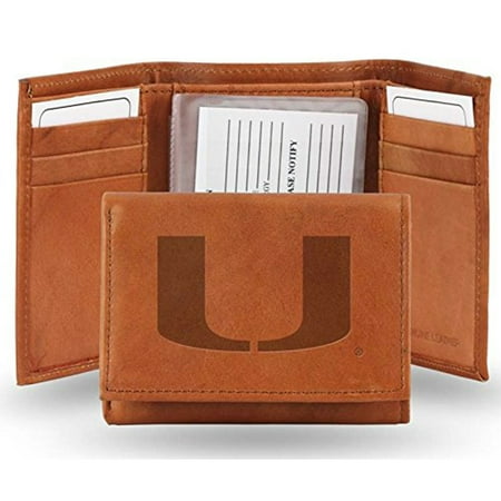 Miami Embossed Leather Trifold Wallet (Manmade Interior)