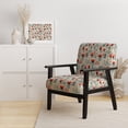 thumbnail image 2 of Designart "Dreamlike Moroccan Floral Fantasy II" Red Floral Upholstered Accent Chair - Cottage Arm Chair For Living Room, 2 of 5