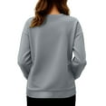 thumbnail image 5 of Ounisa Women's Baseball Crew Neck Solid Color Long Sleeve Maternity T-Shirt Top Pregnancy Shirt, 5 of 6
