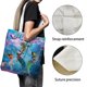 thumbnail image 3 of Mermaid Magic Bolso de tela con estampado de lienzo para mujer, bolsa de compras reutilizable y estética, con cremallera interior, regalo para mujer,40*45cm., 3 of 6